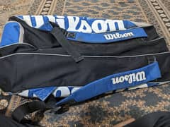 orginal wilson Tennis racket bag 3 zipper bag , squash bag,cricket bag