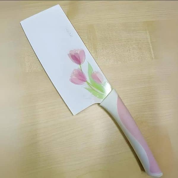 imported 5 pieces klashique flower coated knife set 5