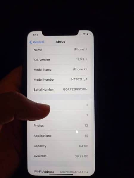 iPhone XR nonpta  jv 64 gb True Tone Active Face ID Active battery 86% 6