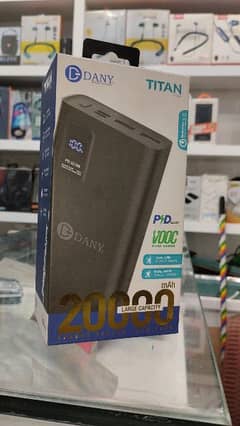 Dany 20000 large 
capacity faster power bank
Dual usb: