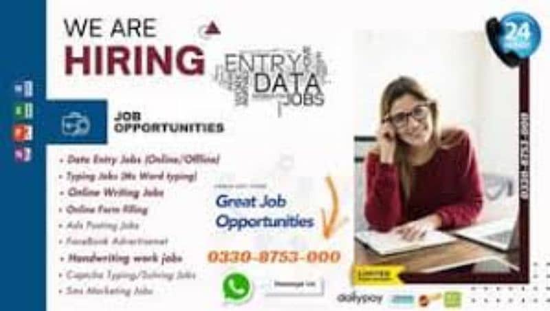 Online Writing & Online Form Filling jobs Daily Income 1250 to 2500 2