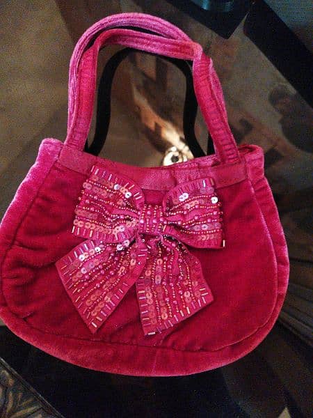 Original Pink Velvet Monsoon Brand Bag 0