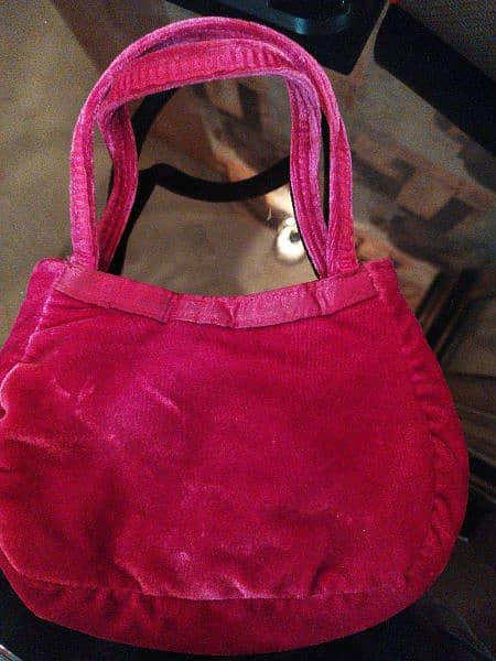 Original Pink Velvet Monsoon Brand Bag 1