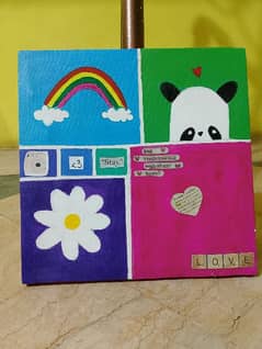 Aesthetic Moodboard Canvas painting Cute art