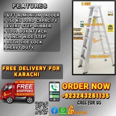 Almunium Ladder 6 Feet Heavy Duty