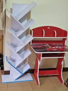 studytable with chair and book rack