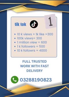 Tik tok followers views , likes available Instagram ,Fb , yt