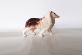 Vintage Large Ceramic Collie Dog Figurine from the 1950s Rare Find