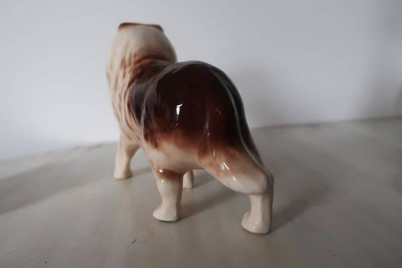 Vintage Large Ceramic Collie Dog Figurine from the 1950s Rare Find 3