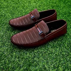 men synthetic leather casual loafer shoes