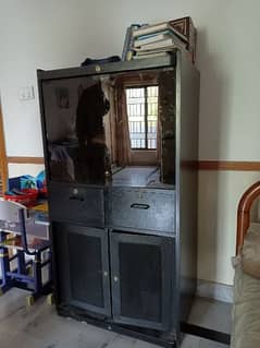 plywood deck cupboard in black color