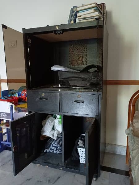 plywood deck cupboard in black color 3