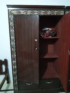 two door wooden cupboard