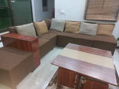 l shape 7 seater sofa and other home used items