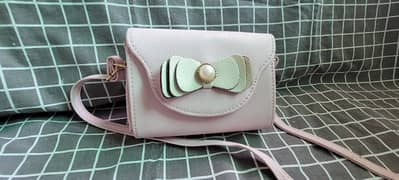 imported baby pink small cross body bag