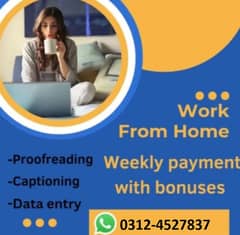 Online Work available