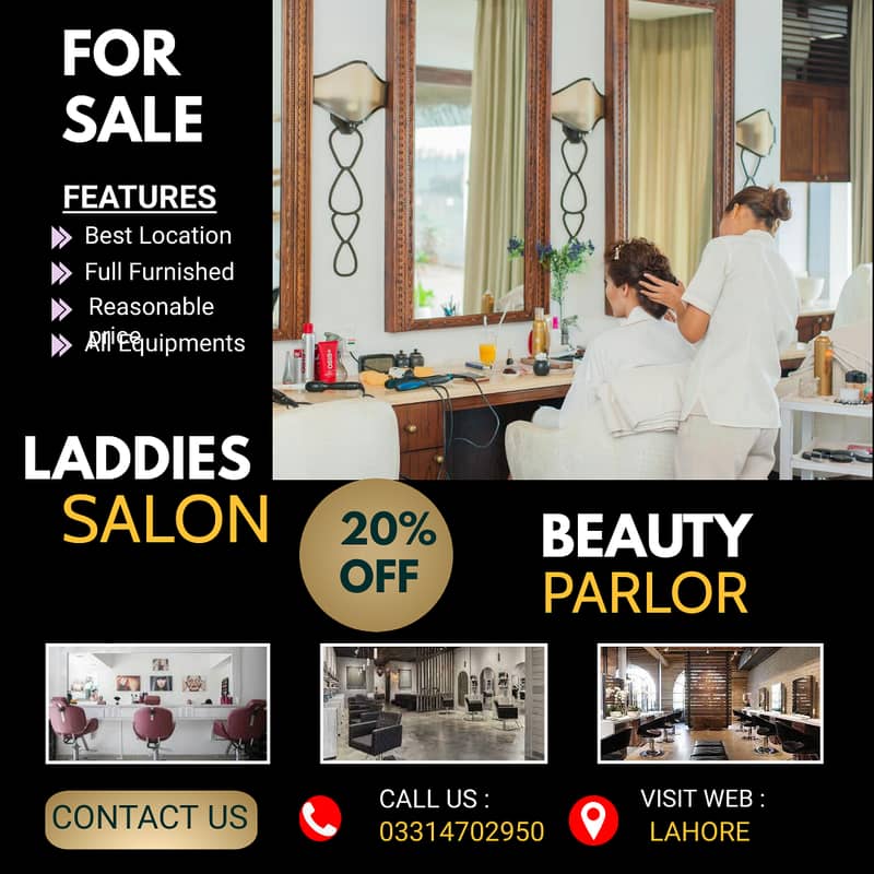 Running salon / Running beauty parlor / beauty parlor / parlor busines 0