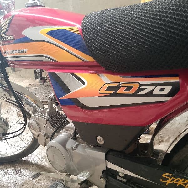 Honda cd70 red colour only 10 day use registration all panjab 7