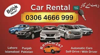 Rent a Car Lahore Rental Toyota  Gli Mira 660 Cultus Vitz Automatic