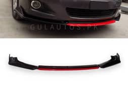 car universal front bumper 4 PC splitter in plastic