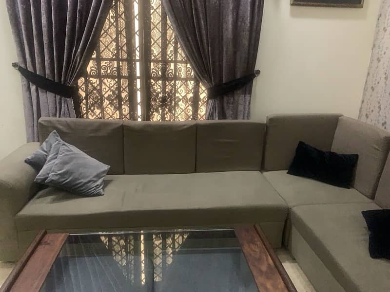 6 seater L shaped sofa 0