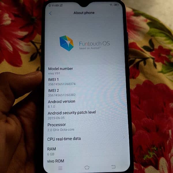 Vivo Y91 - 6Gb Ram 128 Memory - PTA Approve - Dual Sim 1