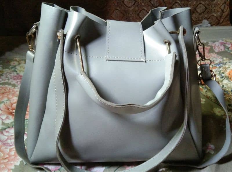 Neat Grey Colour Double Bag 2