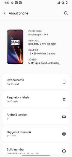 OnePlus 6t