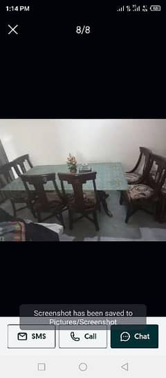 dining table and 6 chairs