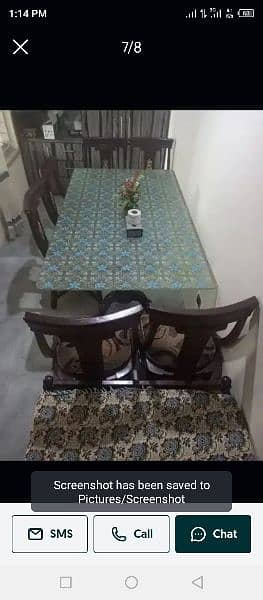 dining table and 6 chairs 1