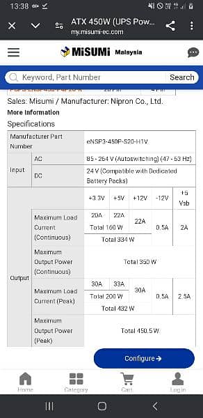 power supply ATX 450w gaming 5