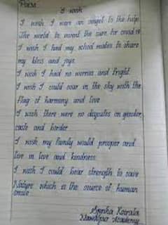 Handwriting assigment work