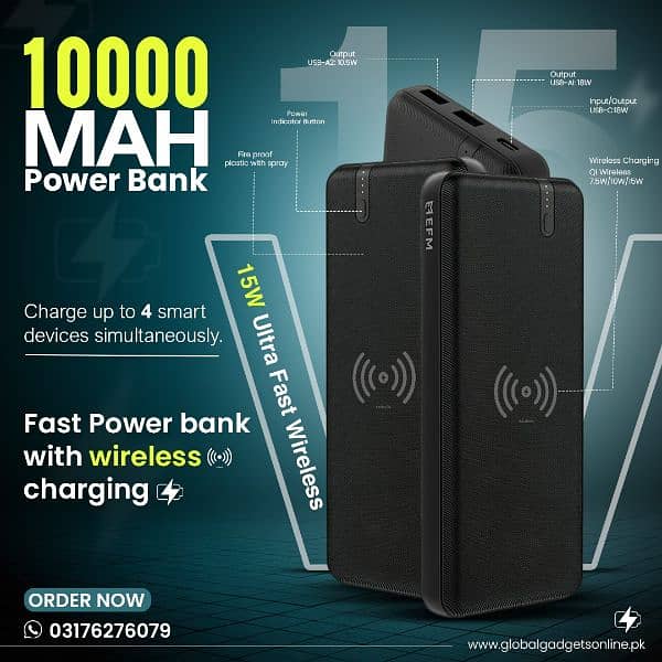 EFM Imported Australian power bank 10000Mah 4