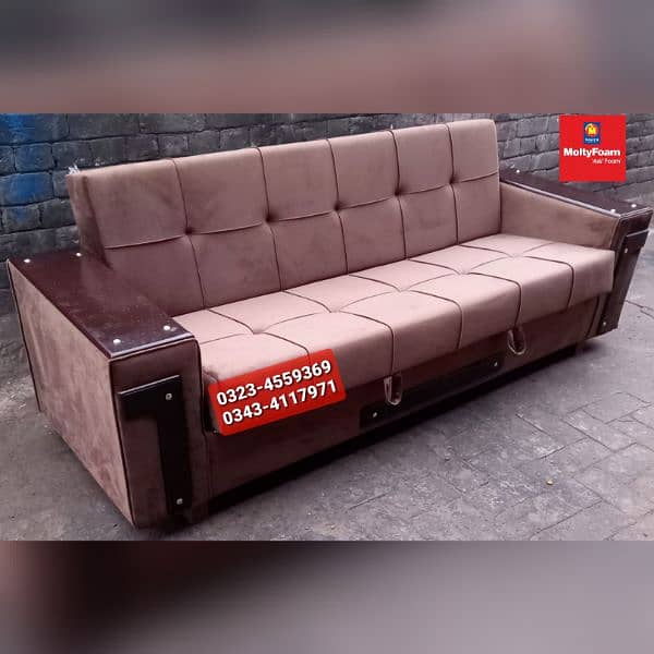 Molty double bed sofa cum bed/dining table/stool/Lshape sofa/chair 11