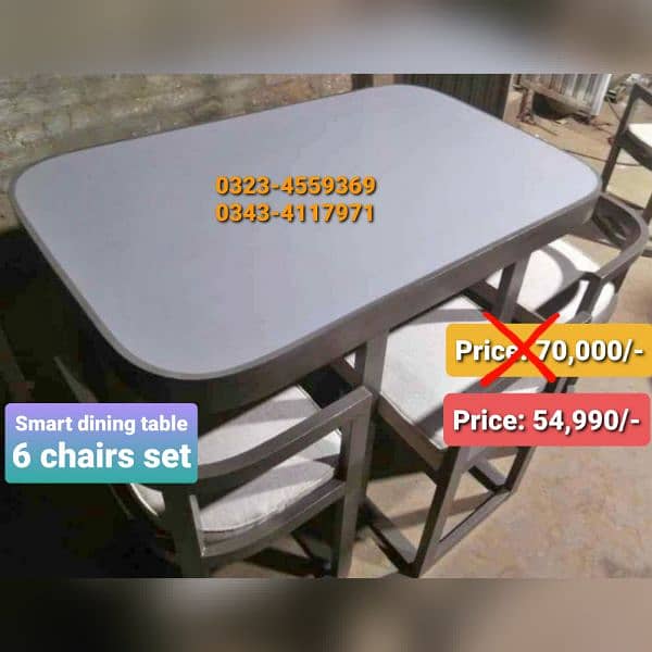 Smart dining table/round dining table/4 chair/6 chair/dining table 9