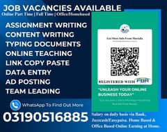 Online Job / Typing job / Assignment Job / Data Entry Job / Online Job 0