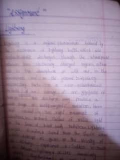 Hand writting  work