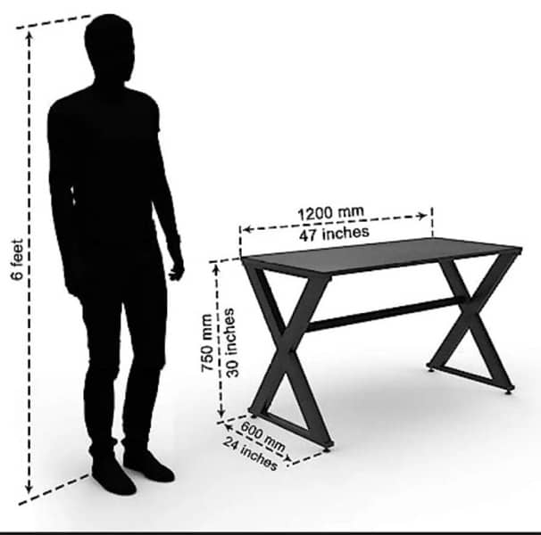 laptop and commuter tables metal legs and top material is wood 1