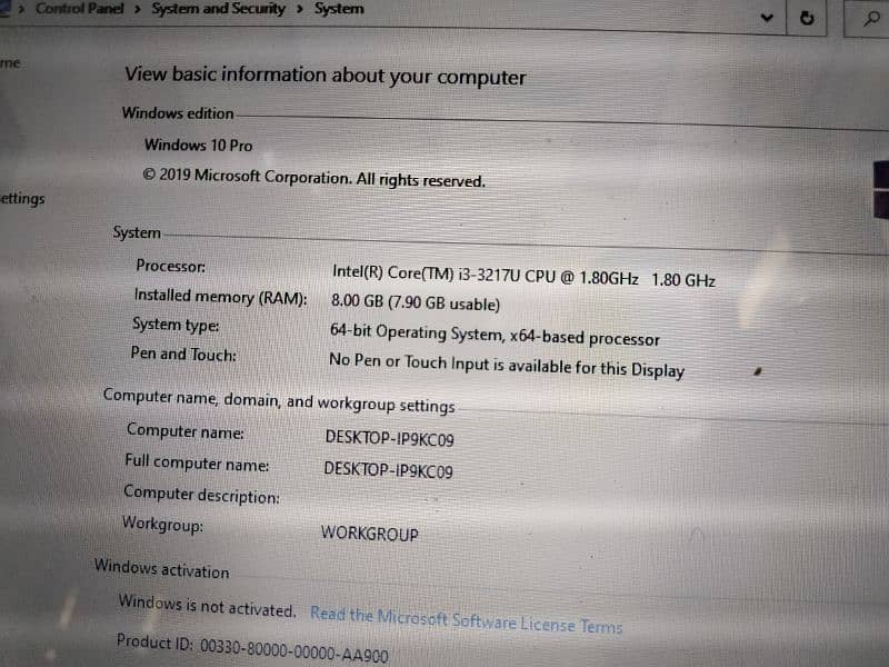 Toshiba Core i3 8 GB - 500 GB 3