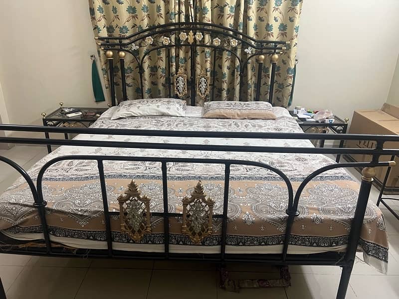 Wrought Iron bed set 1