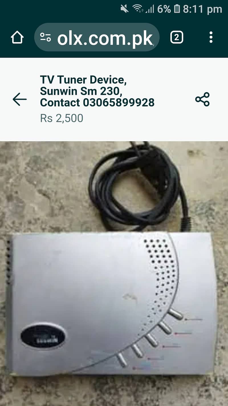 TV tuner device, sunwin sm230, watsapp 03065899928 0