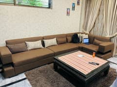 L shape Sofa 7 seater with molty foam seats