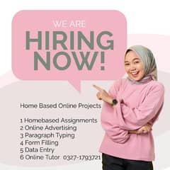 Home Based, Full time, Part time Job (Students / Males & Females)