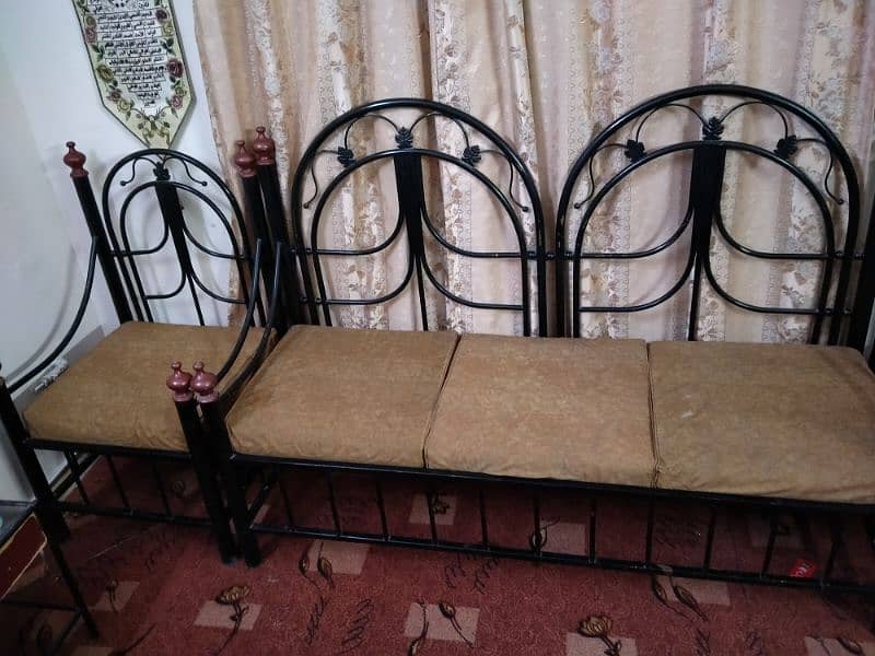 5 seater wrought iron sofa set with center table 5