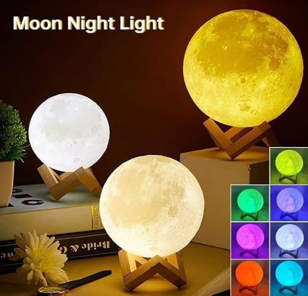 Enchanting 3D Moon Lamp - Touch Sensor 1