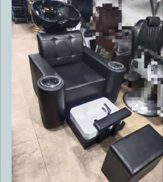 Saloon chairs | Beauty parlor chairs | shampoo unit | pedicure | 8