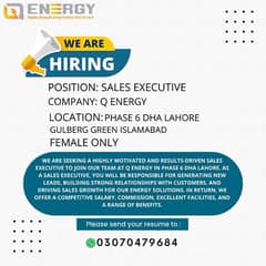 Receptionist / Sales executive /customer services