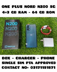 ONE PLUS N200 5G 4+3 GB -64 GB AMERICAN STOCK PTA APPROVED WITH BOX