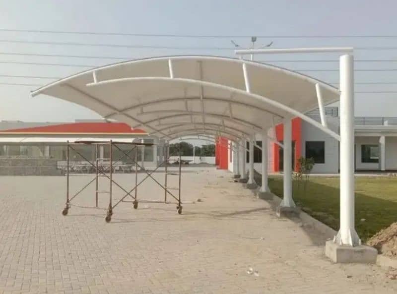 Tensile Fabric Car Parking Shade Az Roofing 0