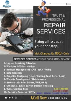 Laptops Repair & Service at your Door step